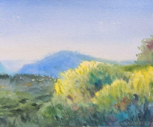 Pic des Courmettes, Provence, France, 23x31cm, 2019 -
Plein-air painting. Extrafine DanielSmith watercolors on StCuthbertMill 100% cotton paper. 23x31cm (9x12in), 2019. Pic des Courmettes, Provence, France, 23x31cm, 2019 - AC.Watercolors